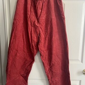 Women's Red Corduroy Pants